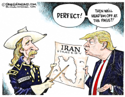 Trump Iran strategy by Dave Granlund