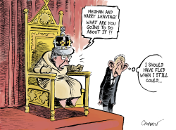 MEGHAN AND HARRY ARE RUNNING OFF by Patrick Chappatte