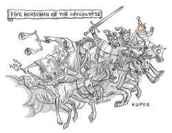 FIVE HORSEMEN OF THE APOCALYPSE by Peter Kuper