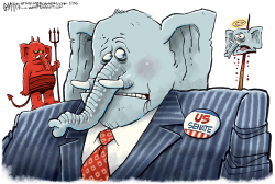 GOP HEAD ON A PIKE by Rick McKee