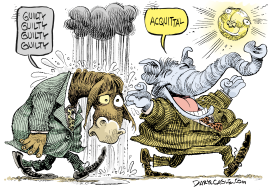 DEMS AND GOP ACQUITTAL  by Daryl Cagle