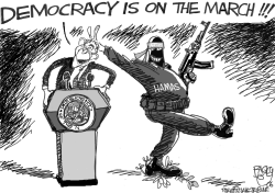 DEMOCRACY ON THE MARCH by Pat Bagley