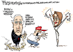 McConnell Apalled by Pelosi by David Fitzsimmons