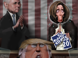 Pelosi Tearing by Sean Delonas