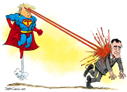 SUPER TRUMP AND ROMNEY by Daryl Cagle