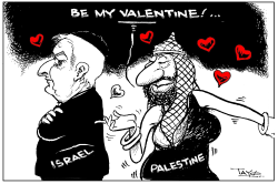 ISRAEL PALESTINE IS LOVE IN THE AIR by Tayo Fatunla