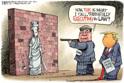 BARR EXECUTES THE LAW by Rick McKee