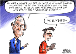BLOOMBERG WANTS YOUNG VOTERS BY ANY MEMES POSSIBLE by Dave Whamond