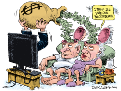BLOOMBERG TV SPENDING by Daryl Cagle