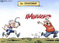 BERNIE FRONTRUNNER by Nate Beeler