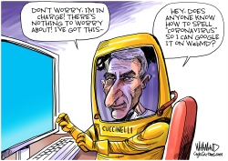 WE'RE IN GOOD HANDS WITH CUCCINELLI by Dave Whamond