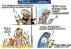 AFGHANISTAN HEADLINES by David Fitzsimmons