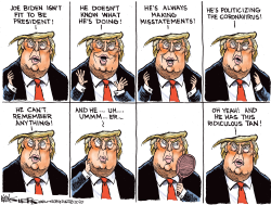 TRUMP TRASHES BIDEN by Kevin Siers
