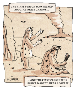FIRST CLIMATE CHANGE DENIER by Peter Kuper