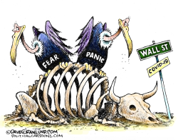 WALL ST COVID-19 PANIC by Dave Granlund