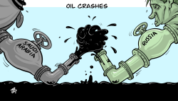 OIL CRASHES  by Emad Hajjaj