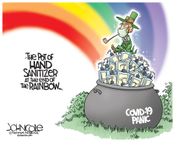 POT OF HAND SANITIZER AT THE END OF THE RAINBOW by John Cole