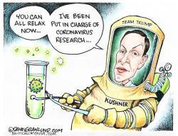 KUSHNER COVID-19 RESEARCH by Dave Granlund