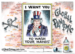 WASH YOUR HANDS COVID 19 by Dave Granlund