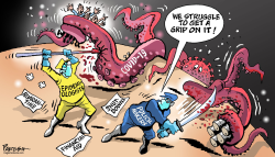 FIGHTING COVID-19 by Paresh Nath