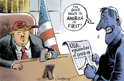 AMERICA FIRST4 APRIL 2020 by Patrick Chappatte
