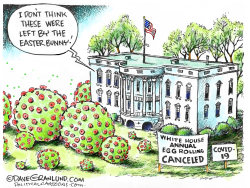 WHITE HOUSE EASTER EGG ROLL 2020 by Dave Granlund