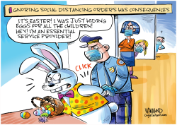 EASTER BUNNY AN ESSENTIAL SERVICE PROVIDER by Dave Whamond