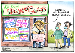 TRUMP'S HOUSE OF CHAOS by Christopher Weyant