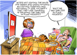 EASING LOCKDOWN RESTRICTIONS by Dave Whamond