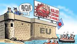 EU REFUGEES AND CORONA by Paresh Nath