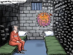 CAGED COVID by Kevin Siers