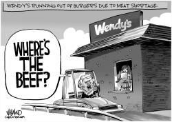 BEEF SHORTAGE by Dave Whamond