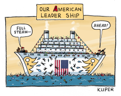AMERICAN LEADER SHIP by Peter Kuper