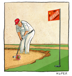 TRUMP'S SAND TRAP by Peter Kuper