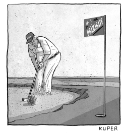 Trump's Sand Trap by Peter Kuper