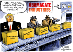 MANUFACTURING OBAMAGATE by Dave Whamond