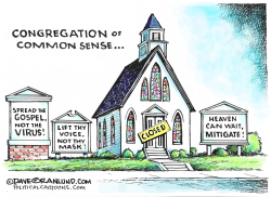 CHURCHES AND COVID-19 by Dave Granlund