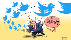 TRUMP AND TWITTER WARNING by Paresh Nath