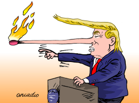 TRUMP AND INCENDIARY COMMENTS. by Arcadio Esquivel