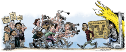 LOOTING AND THE MEDIA  by Daryl Cagle