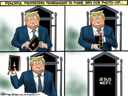 TRUMP BIBLE PHOTO-OP by Kevin Siers