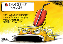 TRUMP LEADERSHIP VACUUM by Dave Whamond
