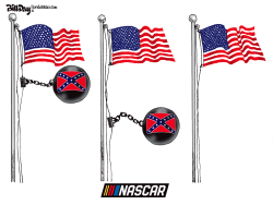 NASCAR CONFEDERATE FLAG by Bill Day