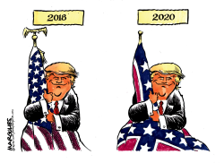 TRUMP FLAG EMBRACE by Jimmy Margulies
