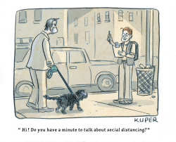 TALK ABOUT SOCIAL DISTANCING? by Peter Kuper