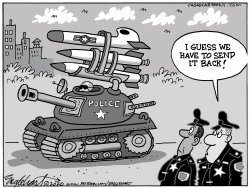 Militarized Police Depts. by Bob Englehart