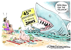JAWS MOVIE 45TH by Dave Granlund