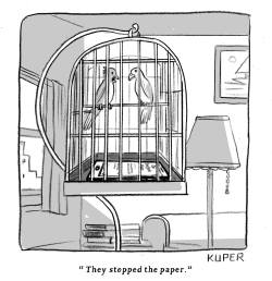 BIRD CAGE NEWS by Peter Kuper