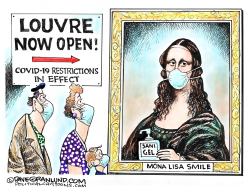 LOUVRE REOPENS by Dave Granlund