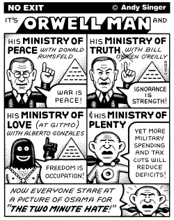 ORWELL MAN AND HIS MINISTRIES by Andy Singer